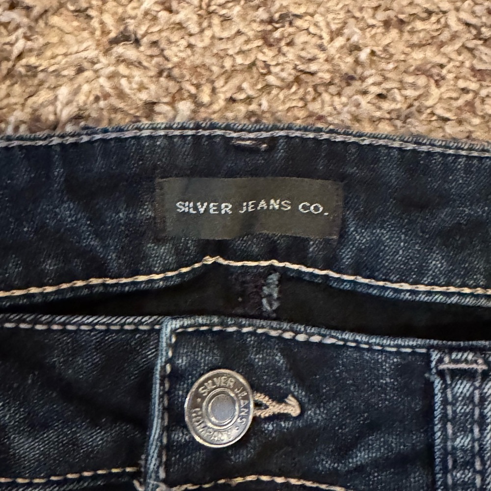 Silver Jeans Suki Slim Dark Blue Boot Cut Women's Jeans - Picture 3 of 4